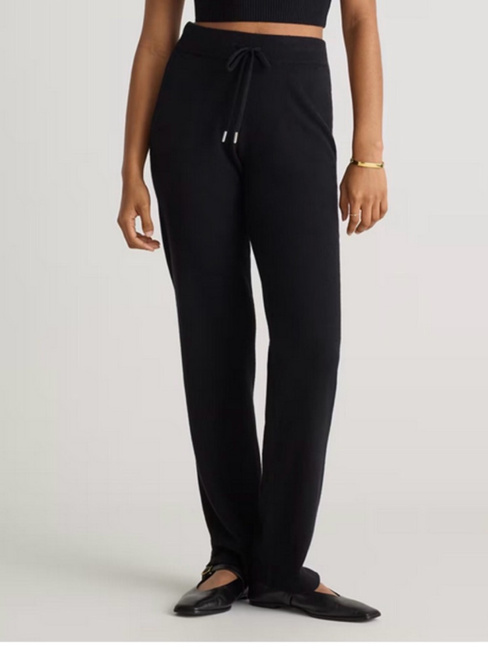 Quince Mongolian Cashmere Straight Leg Pants Black XS NWT Sold Out